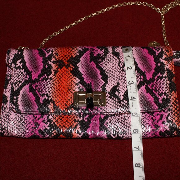 Multi-Colored Snakeskin Print Crossbody Bag - Picture 9 of 9